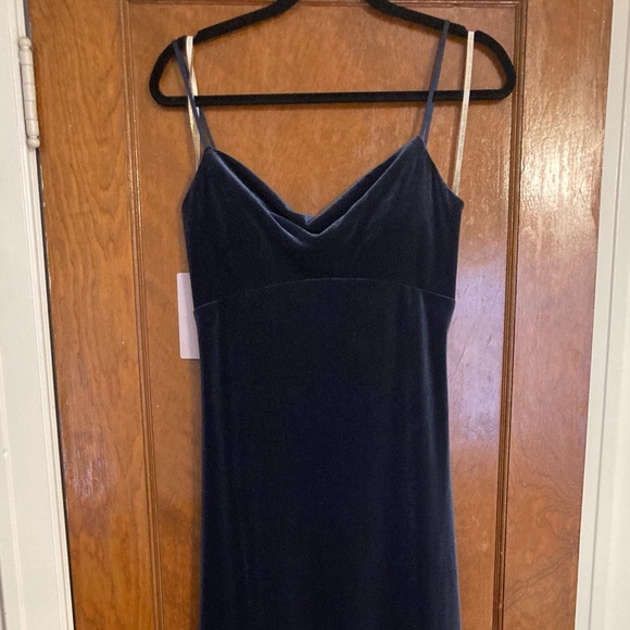 BHLDN Jenny Yoo Sammi Velvet Dress, French Blue, 4 - Picture 2 of 6